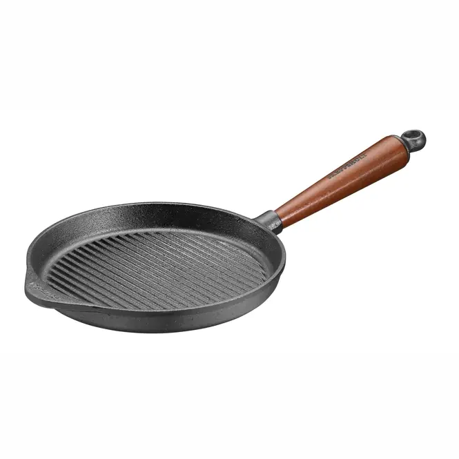 Skeppshult Gietijzer Grillpan Beukenhout Handgreep 22 cm Finale Uitverkoop